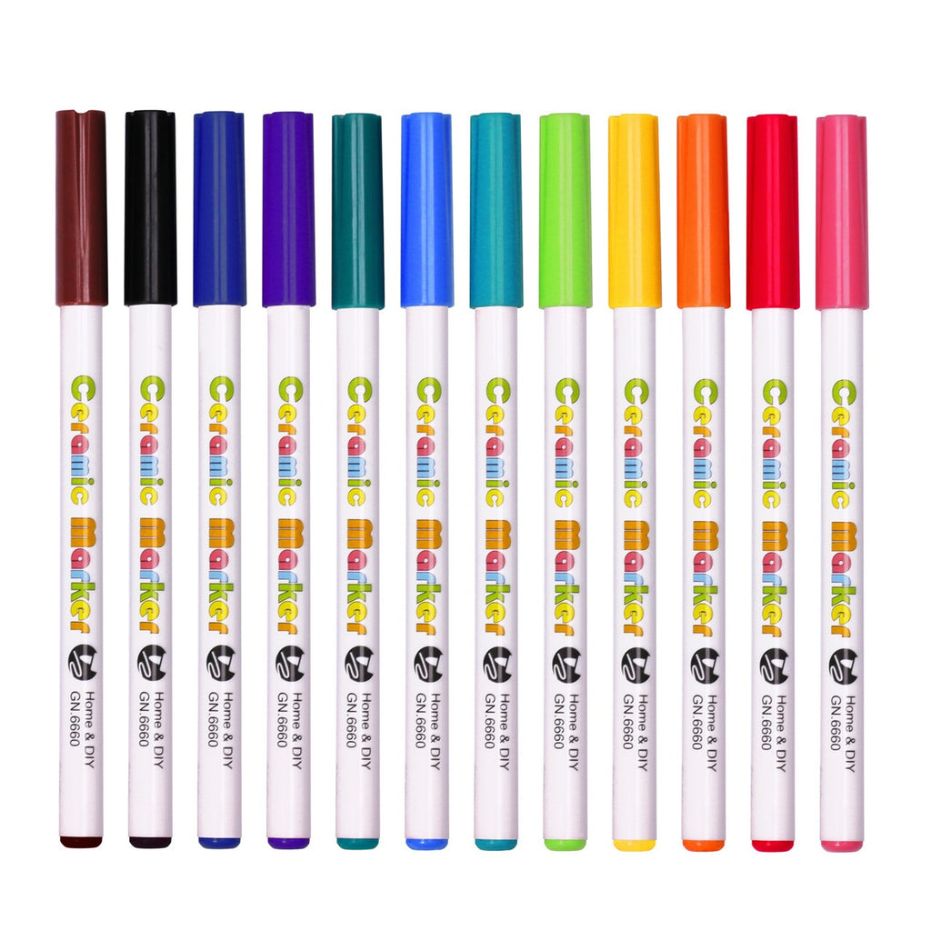 Céramique et peint surface marqueur acrylique résistant à l'eau 24 couleurs