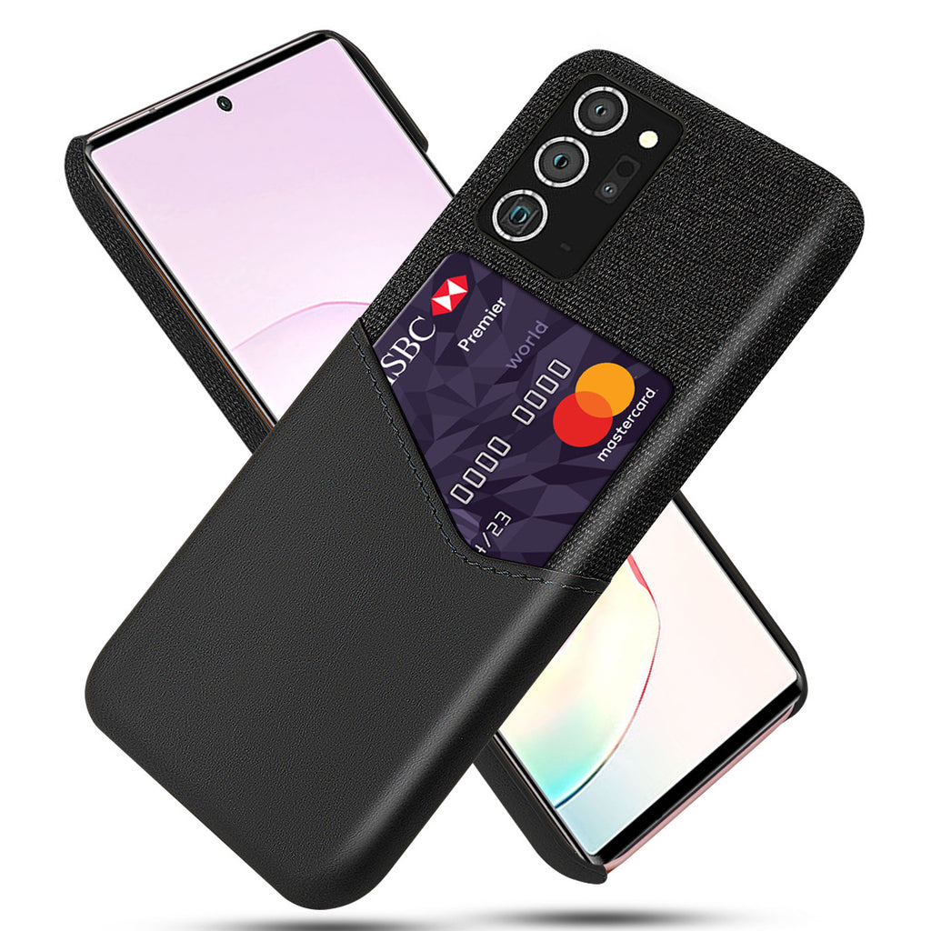 Couvercle de téléphone mobile modèle de tissu Carte unique étui en cuir de protection