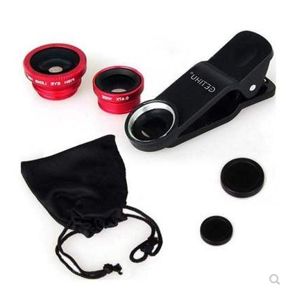Universal Fisheye Lens 3 en 1 Téléphone portable Clip Lens Fish