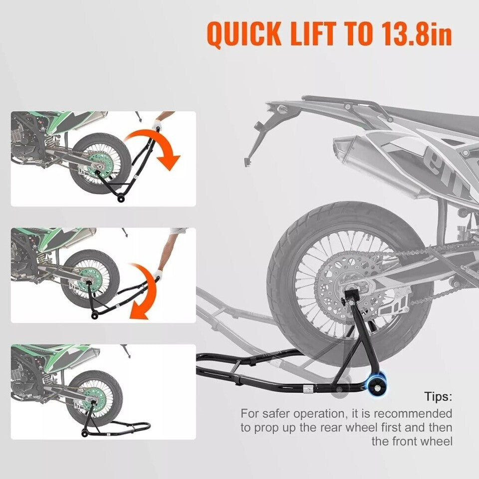500KG Motorcycle Stand Paddock Heavy Duty Rear Wheel Lift Motorbike Carrier