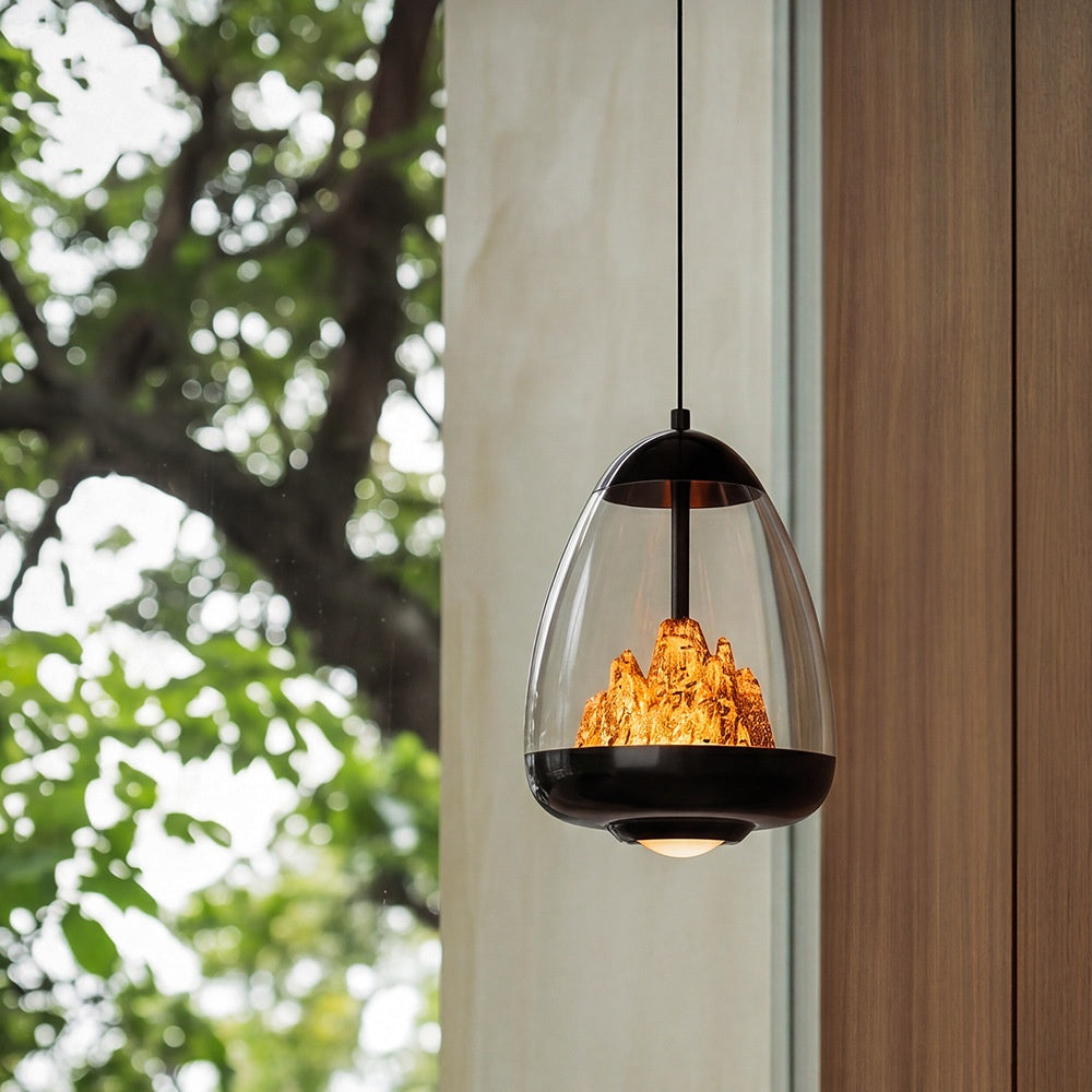Lampe mini pendentif réglable à la main côté lit léger