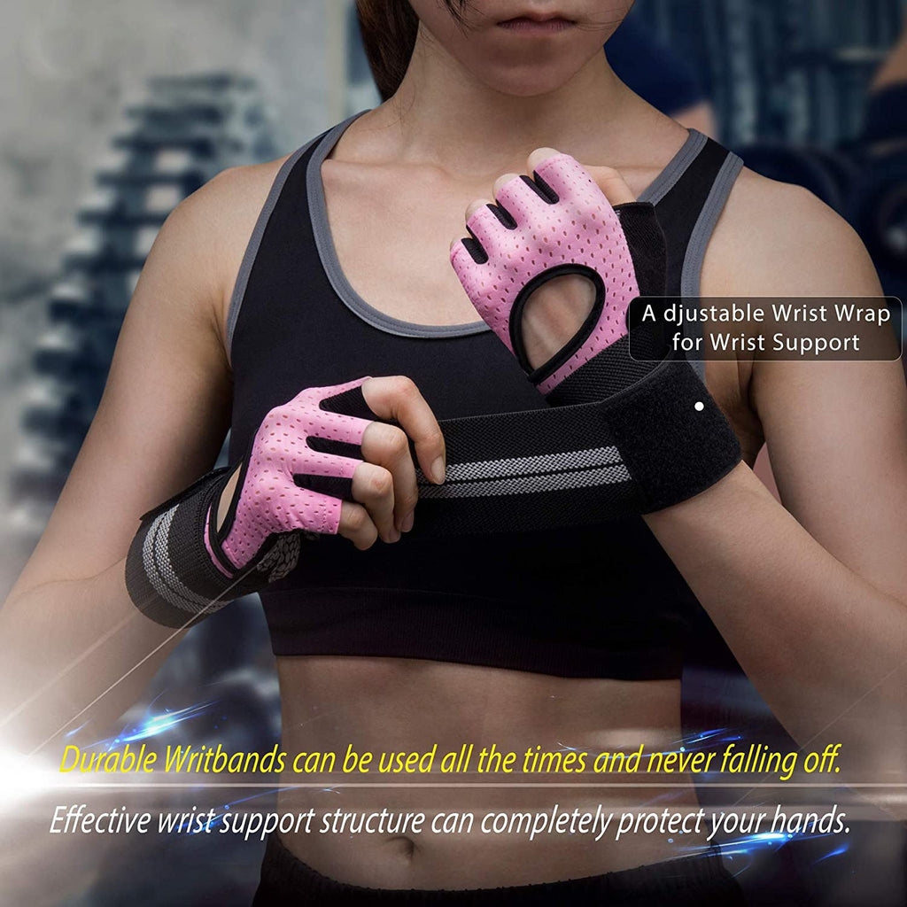 Gants de fitness haltérophilie pour les hommes et les femmes demi-finger sport anti-dérapant