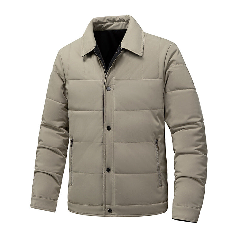 Veste en coton pour homme épais avec Lapel