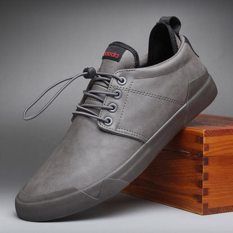 Chaussures en cuir casual pour hommes de style plat