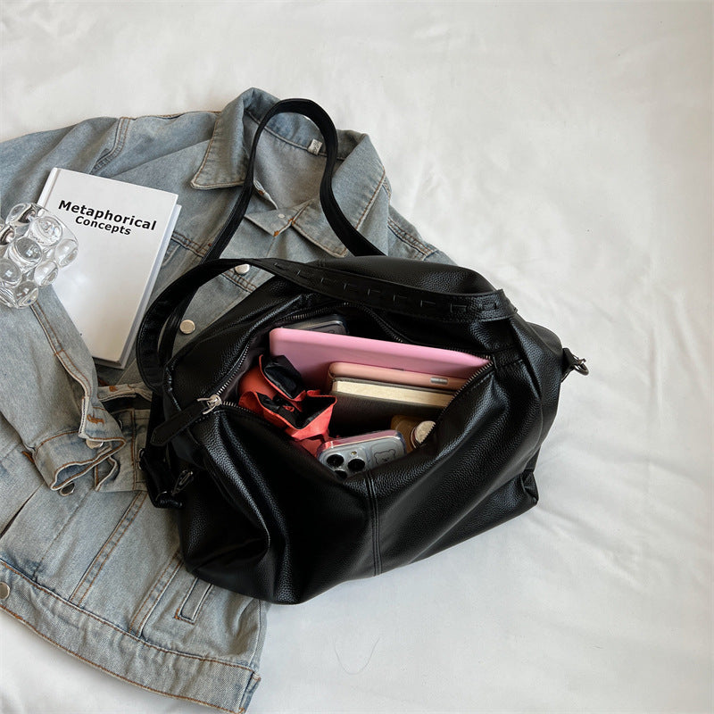 Élégant sac de navette Chic texturé épaulette