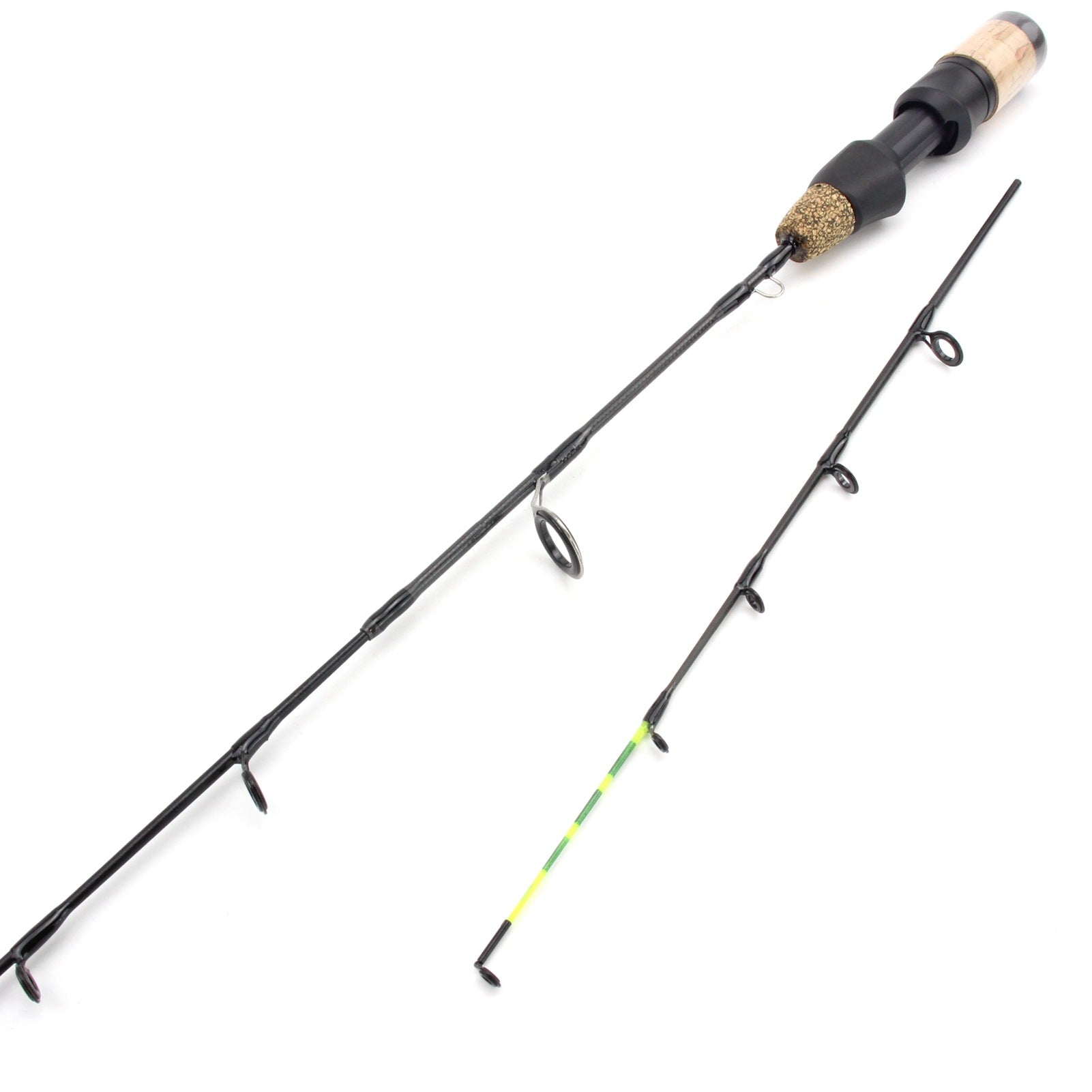 Double pointe de pêche à la glace d'hiver Spinning roue Tackle Set