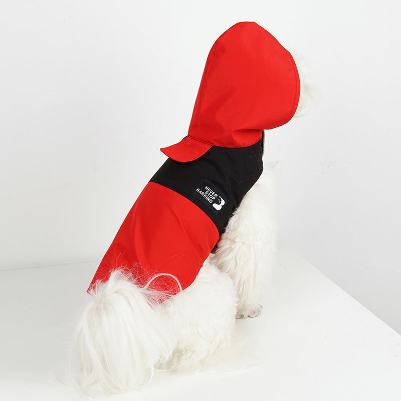 Couleur Contraste Patchwork Dog Raincoat