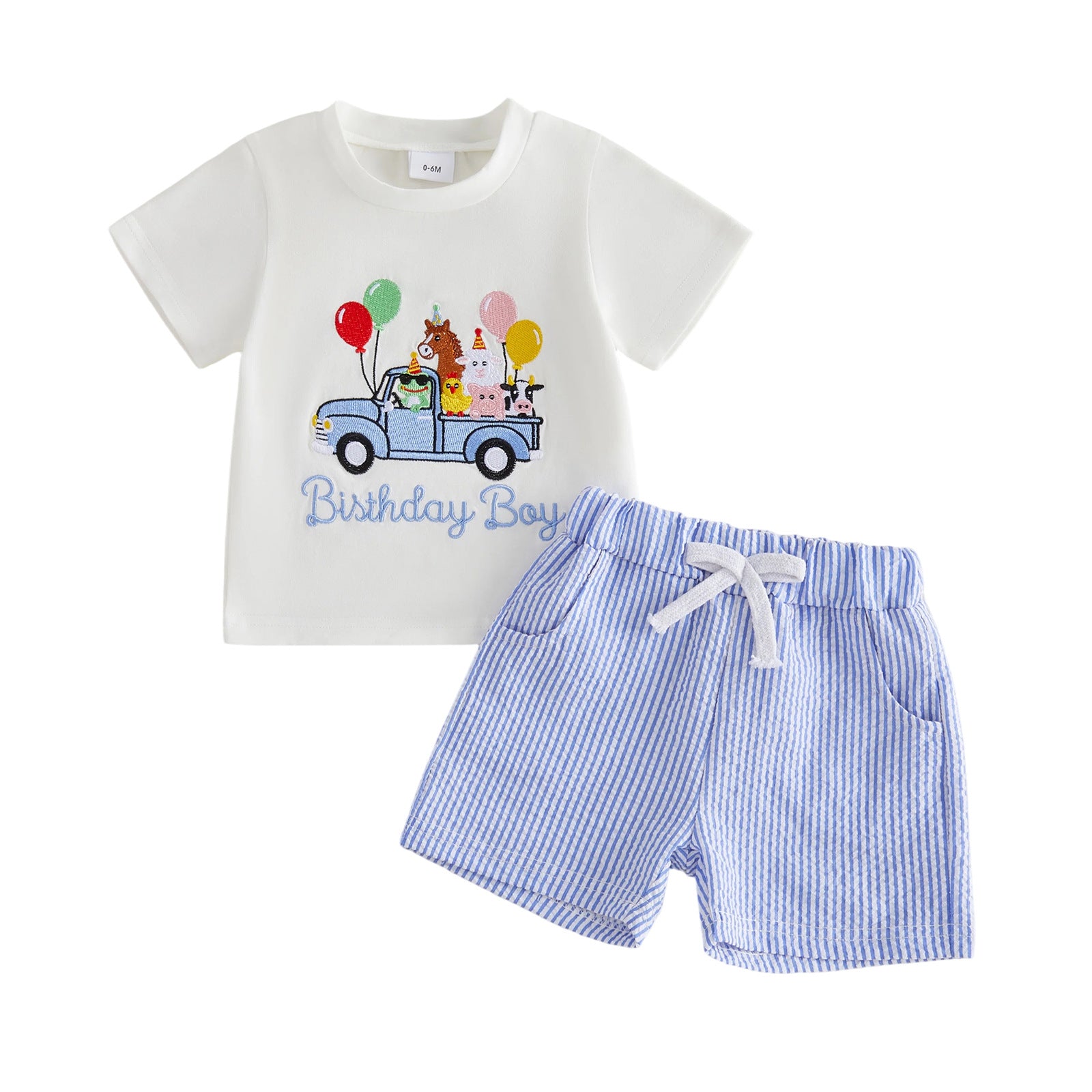 Short à rayures pour garçons