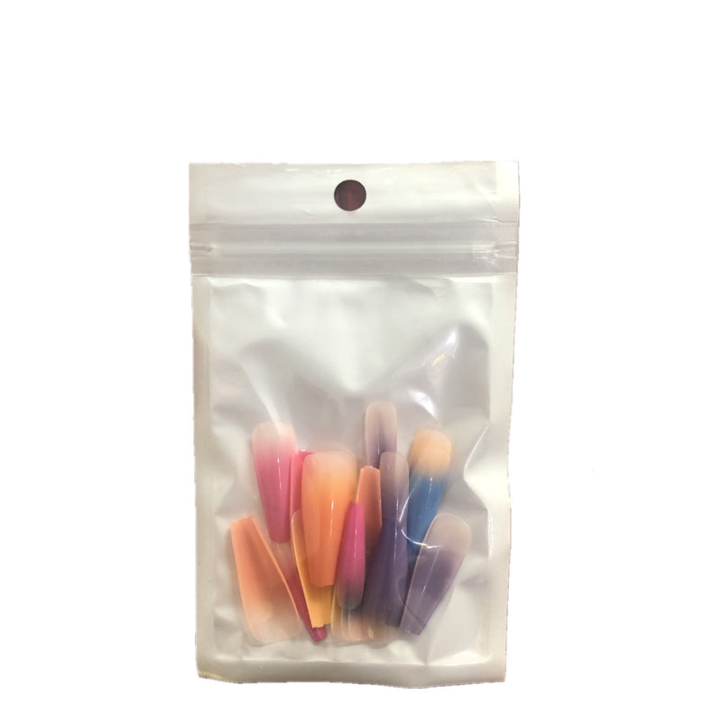 Femmes Colorful Trapézoïde en forme de faux ongles Conseils