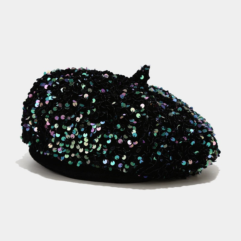 Lady's Black Sequin Design avec des détails exquis