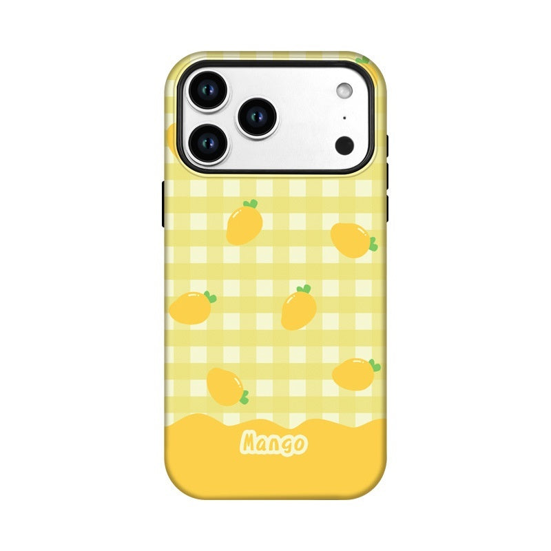 Matte, étui de téléphone anti-dérapant avec un motif de fruit