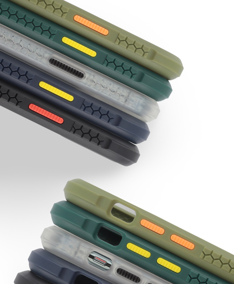 Cas de téléphone couleur contrastant