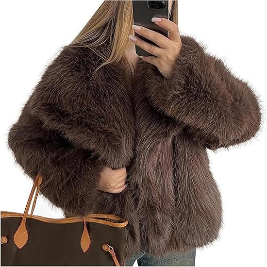 Collier en fourrure de renard Manteau en fausse fourrure de courte longueur