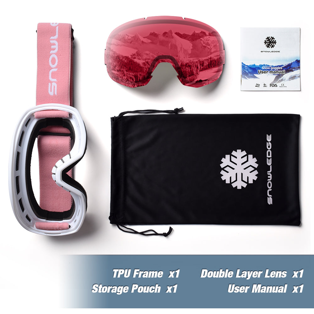 Lunettes de ski anti-fog double couche