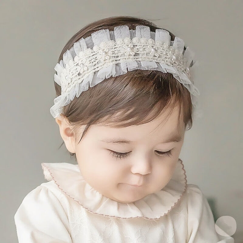 Bébé Filles Mignon Bow-noeud Bandeau de tête Soft Dentelle Bandeau de cheveux floral Nouveau-né Bébé Tout-petits Enfants