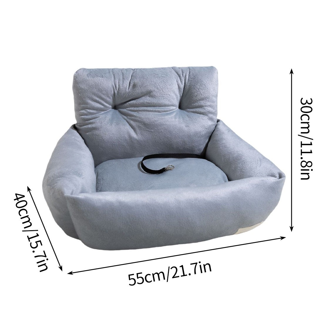 Siège de voiture de chien Booster Soft Plush Travel Bed Lavable Pet Siège de sécurité