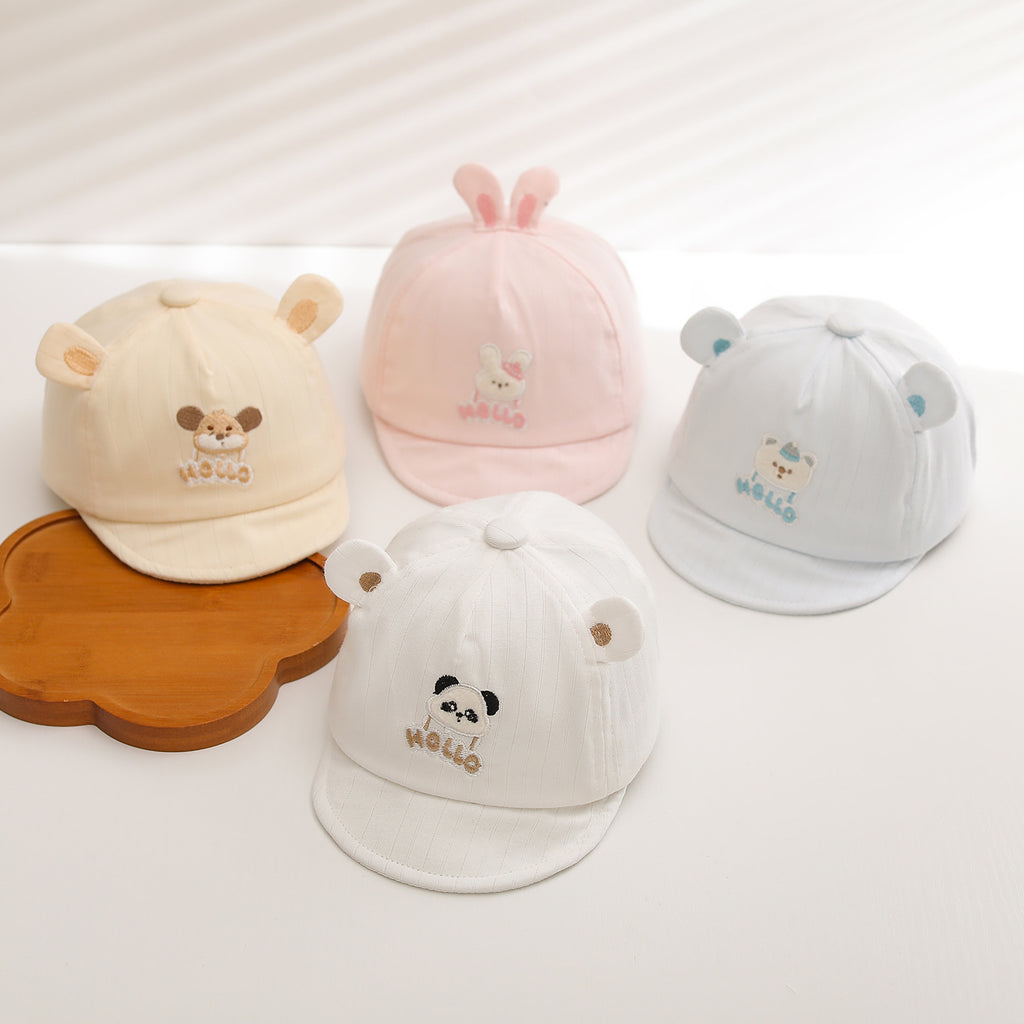Summer Children's Hello Broded Cartoon Animal Baseball Cap est adapté à l'extérieur Ou
