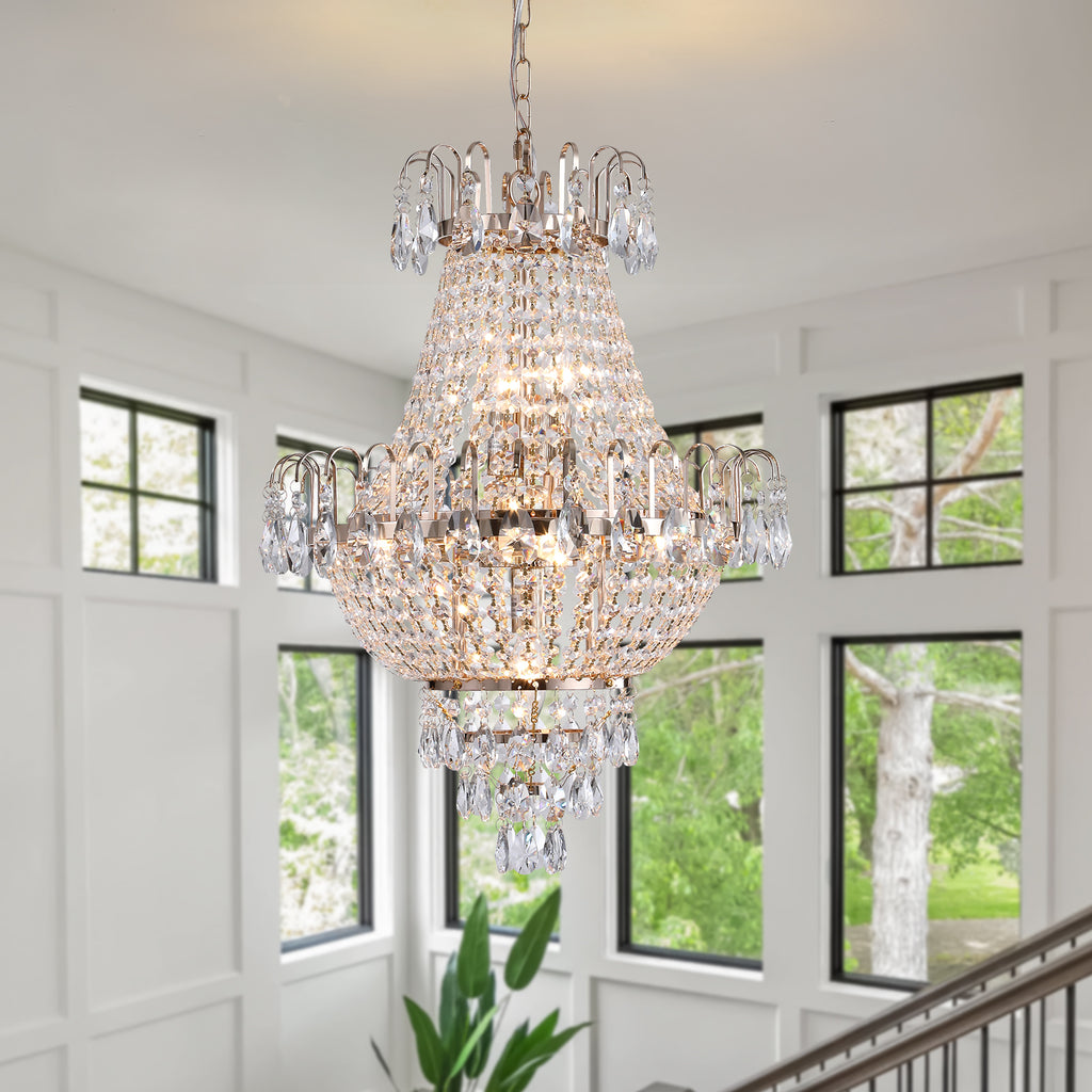 (Même que W1340102270/L5003) Chandéliers en cristal doré