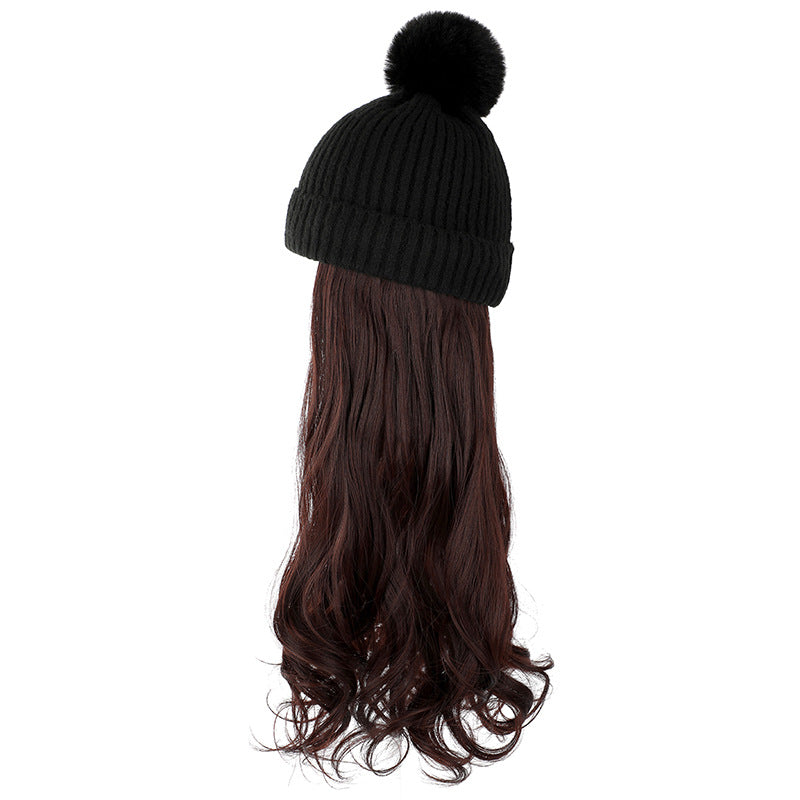 Chapeau de laine d'automne et d'hiver amovible