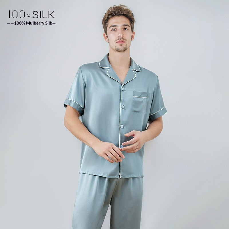 Set de pyjama en soie d'été pour hommes