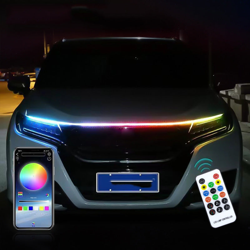 Couverture de moteur automobile à travers l'atmosphère de l'écran de lumière de course quotidienne Led