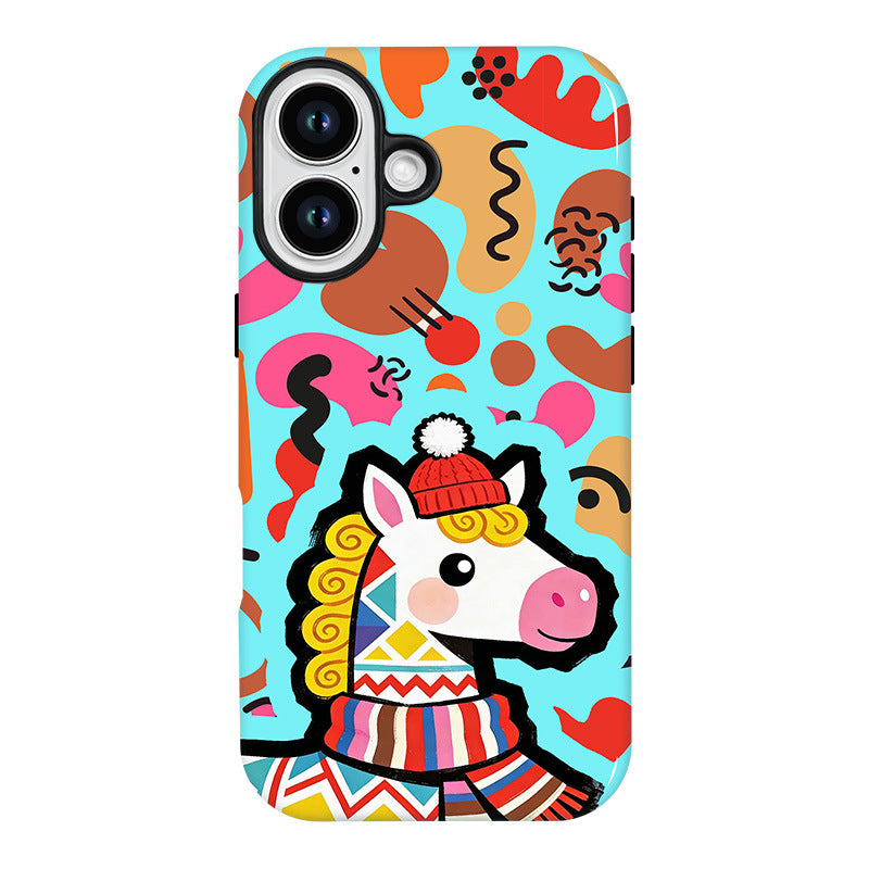 Caricature créative Étui de téléphone en silicone