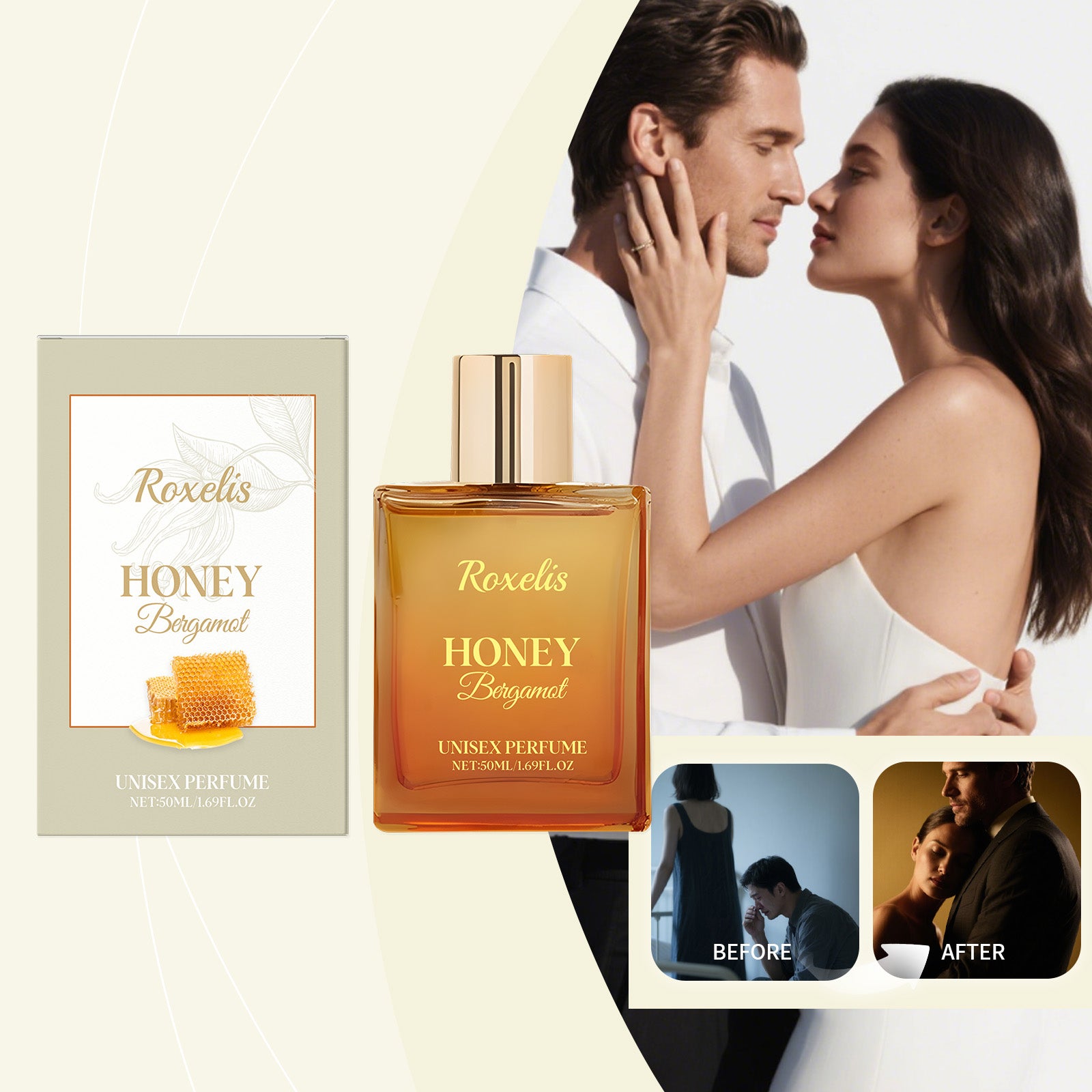Le miel unisexe Bergamot parfumé longue durée lumière et fragrance fraîche Subtle et élégant Scent