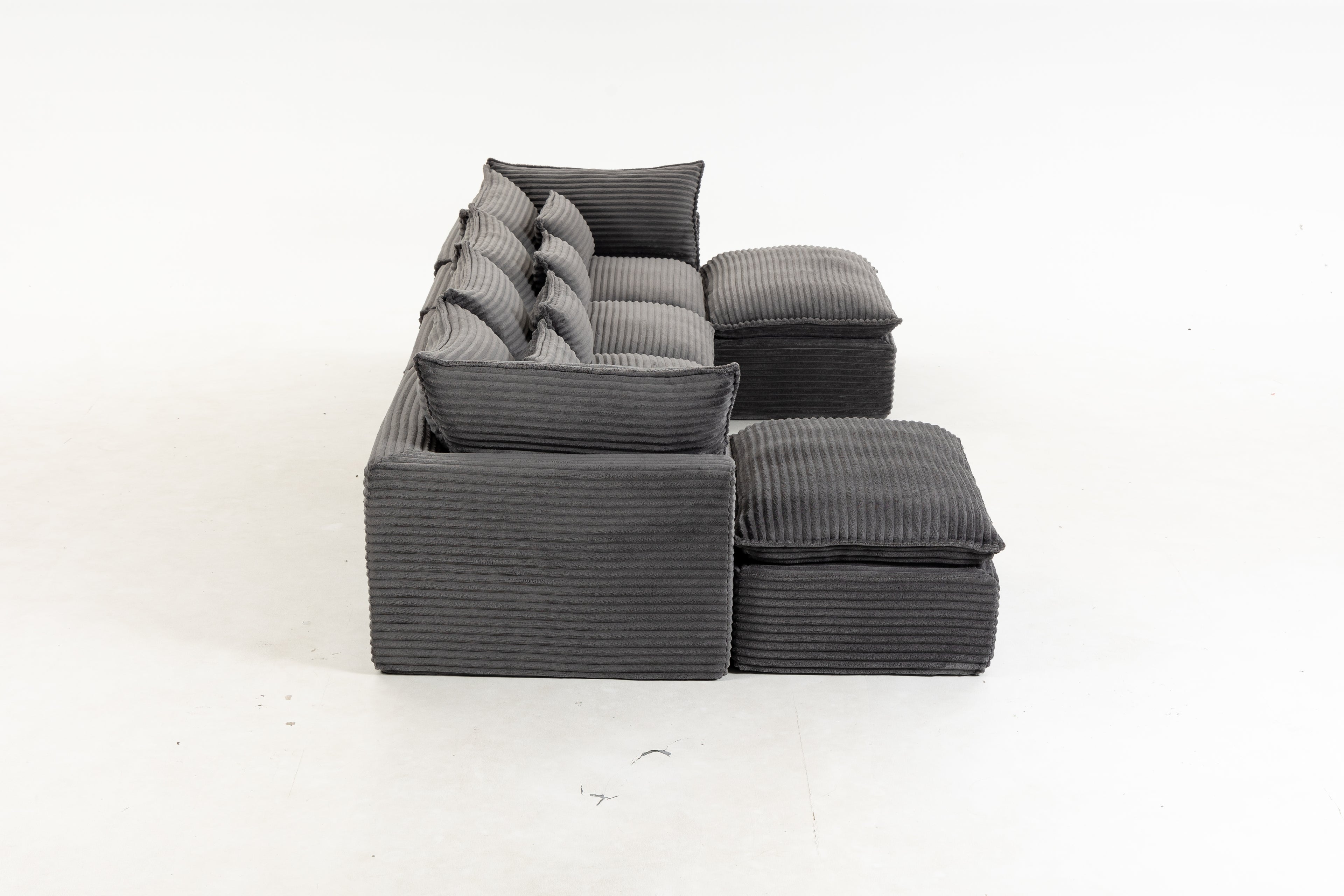 129,8" Largeur Cloud Couch Oversize Modular Sectional Canapé Vrai Relax Comfy Coupes Wide&De