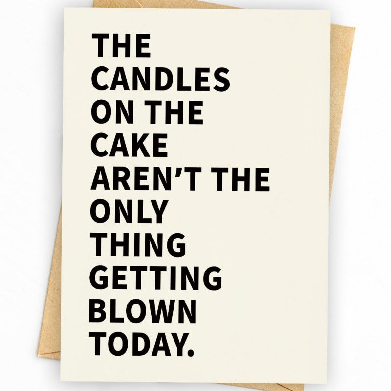 Une carte de voeux humoristique pour un cadeau d'anniversaire