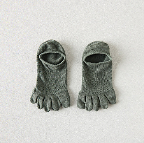 Désodorisant en coton pour hommes et chaussons respirantes à cinq orteils absorbant la sueur