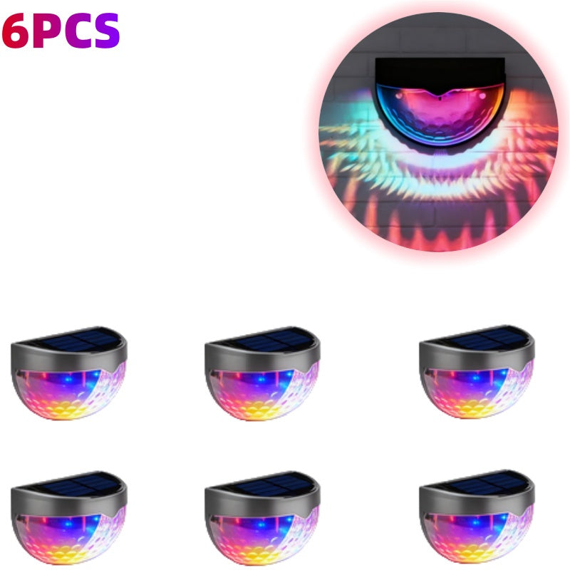 12 PCS RGB Solar Fence Lights