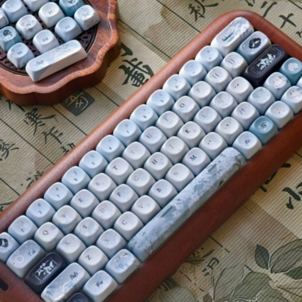 Clavier mécanique PBT Keycaps Retro Chinese Style Plum Blossom Design