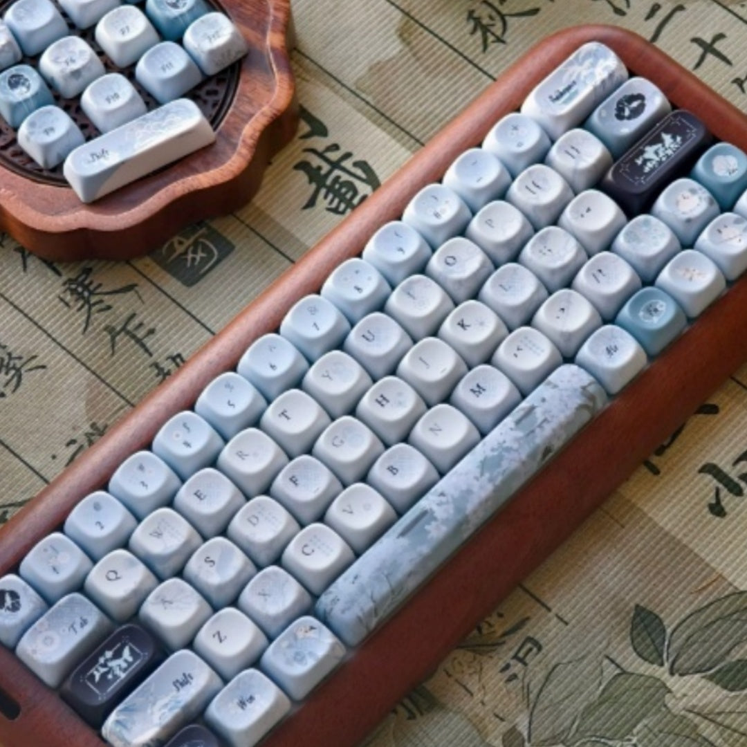 Clavier mécanique PBT Keycaps Retro Chinese Style Plum Blossom Design