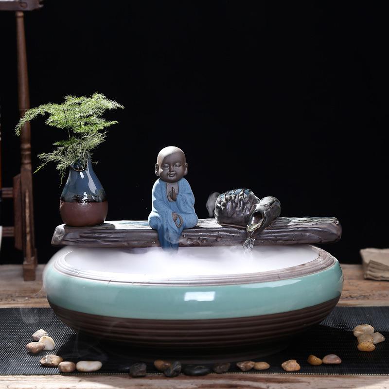 Céramique eau ornements réservoir de poisson salon bureau humidificateur