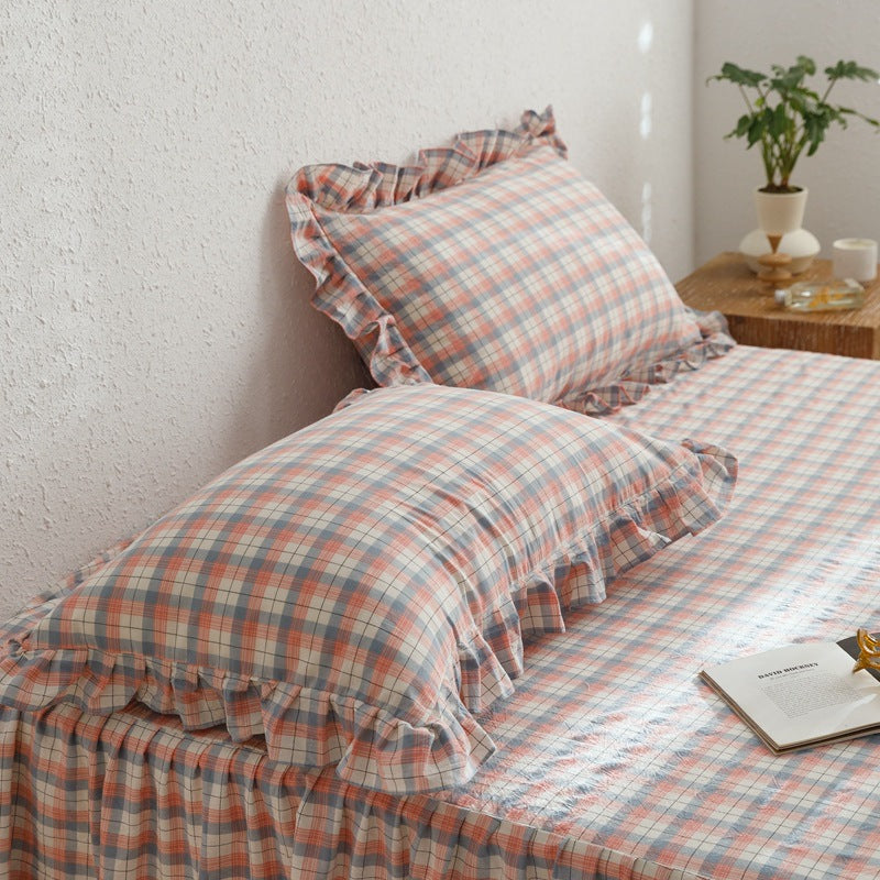 Plie de coton épaissée Coussin simple avec tige de dentelle
