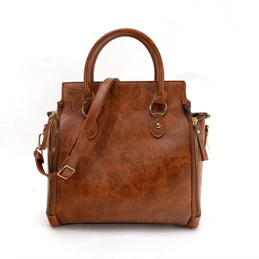 Ladies Vintage Tote Bag - Sac à main de grande capacité avec plusieurs poches
