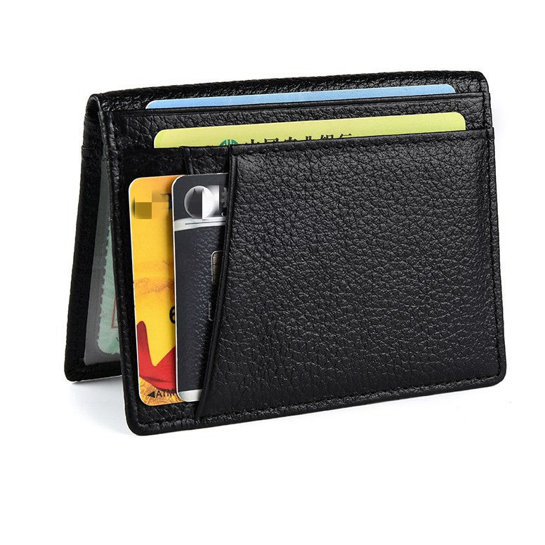 Première couche Cowhide carte bancaire ID sac de bus