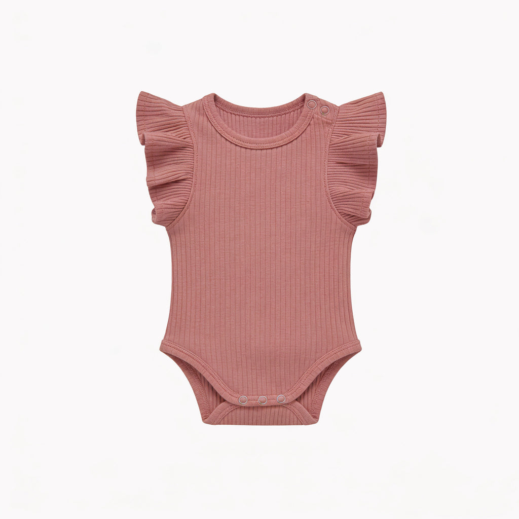 Bébé Romper tricoté à côtes
