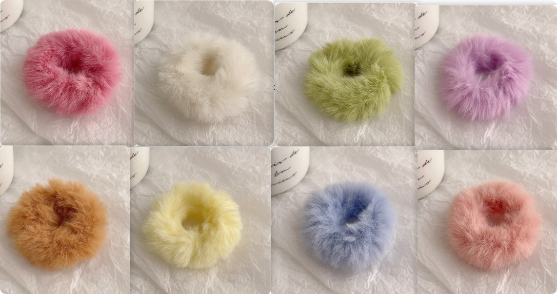 Bague de cheveux intestinale en peluche mignonne