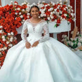 Robe de mariée Ball Gown manches longues Robe de mariée