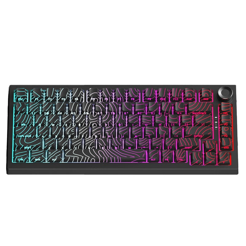 PBT Double-s Clapets gradués Tri-mode Clavier mécanique gravé latéralement