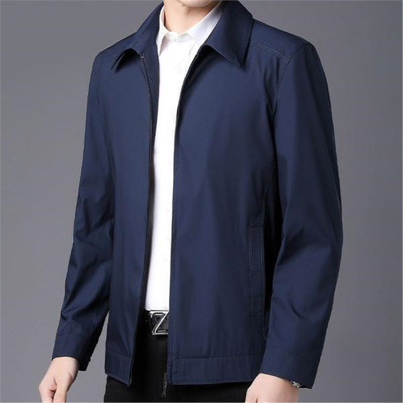Collar Dad-style Button-up Casual Summer Jacket