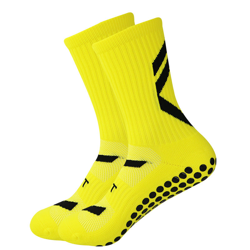 Chaussettes de sport antidérapantes épaissies de football moyen