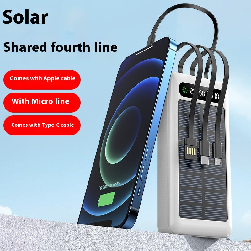 Solar avec câble Power Bank 30000 MA Alimentation mobile