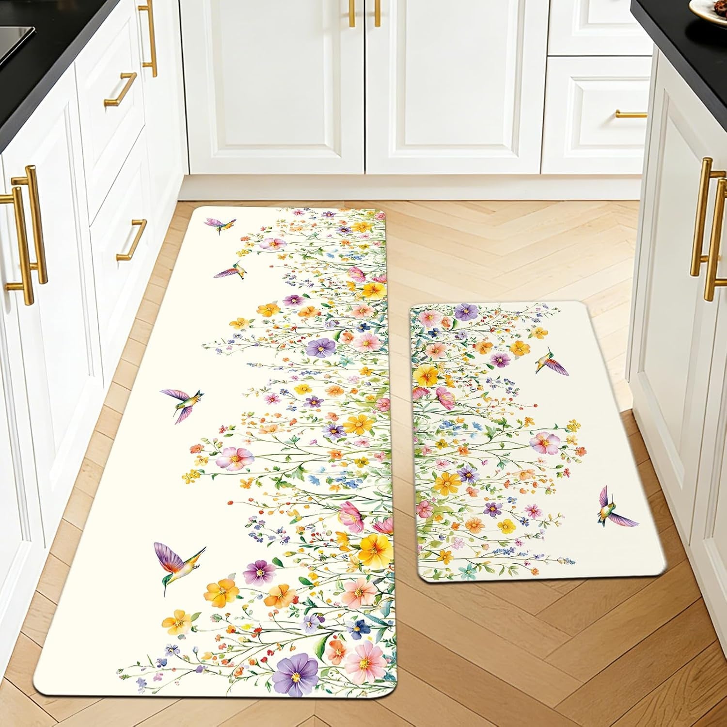 Tapis de cuisine en cristal Velvet qui absorbe l'eau et l'huile et résistes Stains