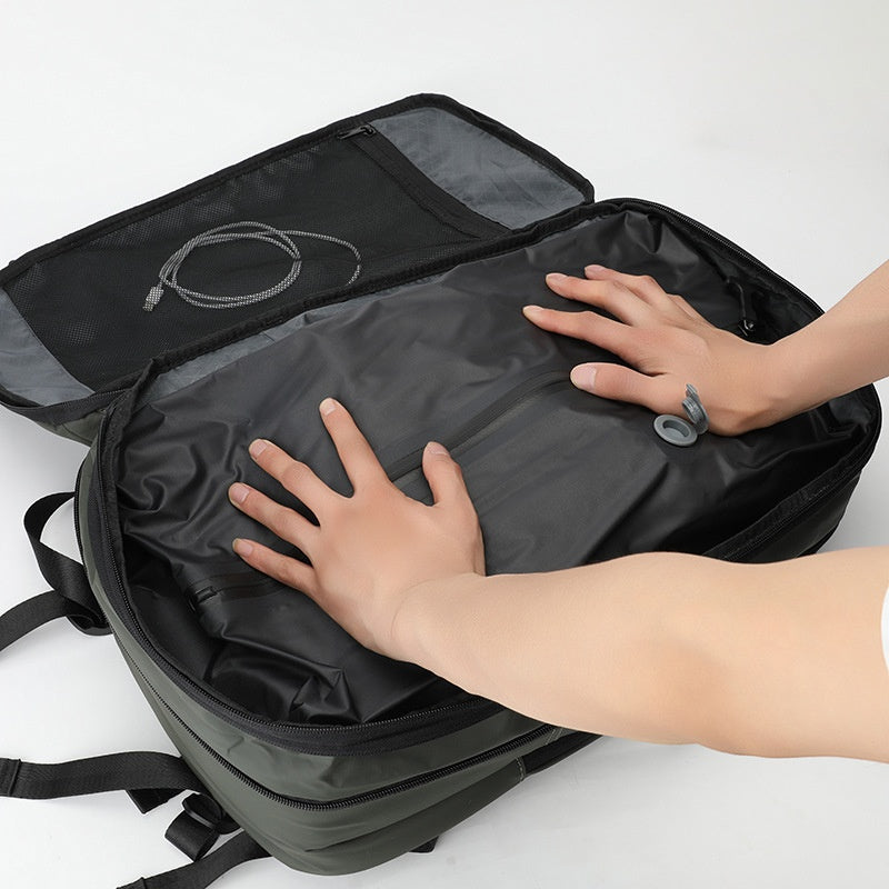 Sac à dos en plastique minimaliste à vide de grande capacité pour hommes