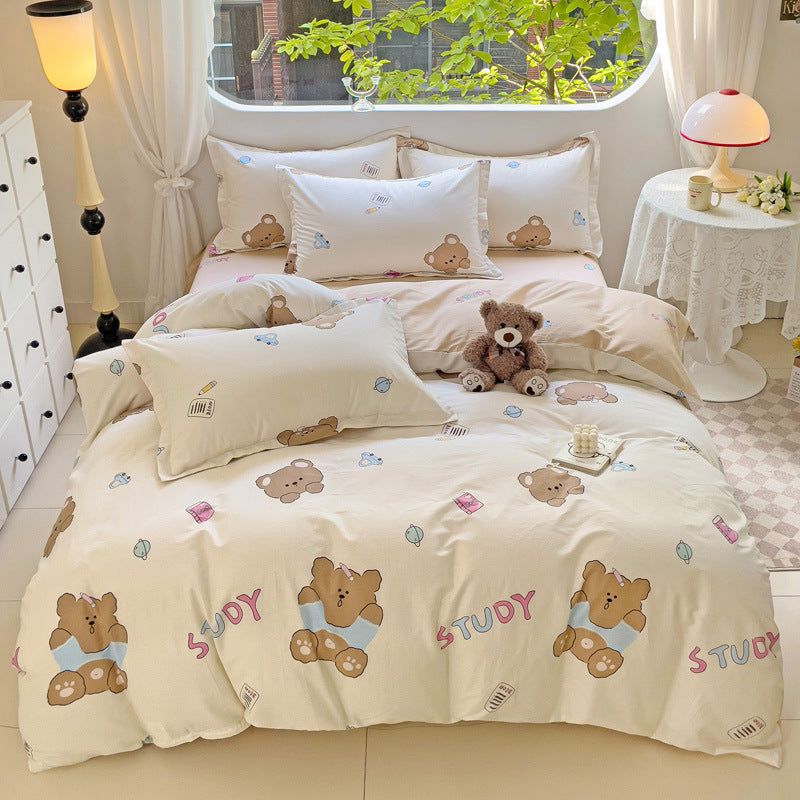 Couvercle de duvet de dessin animé Couvercle lit Couvercle de lit mignon