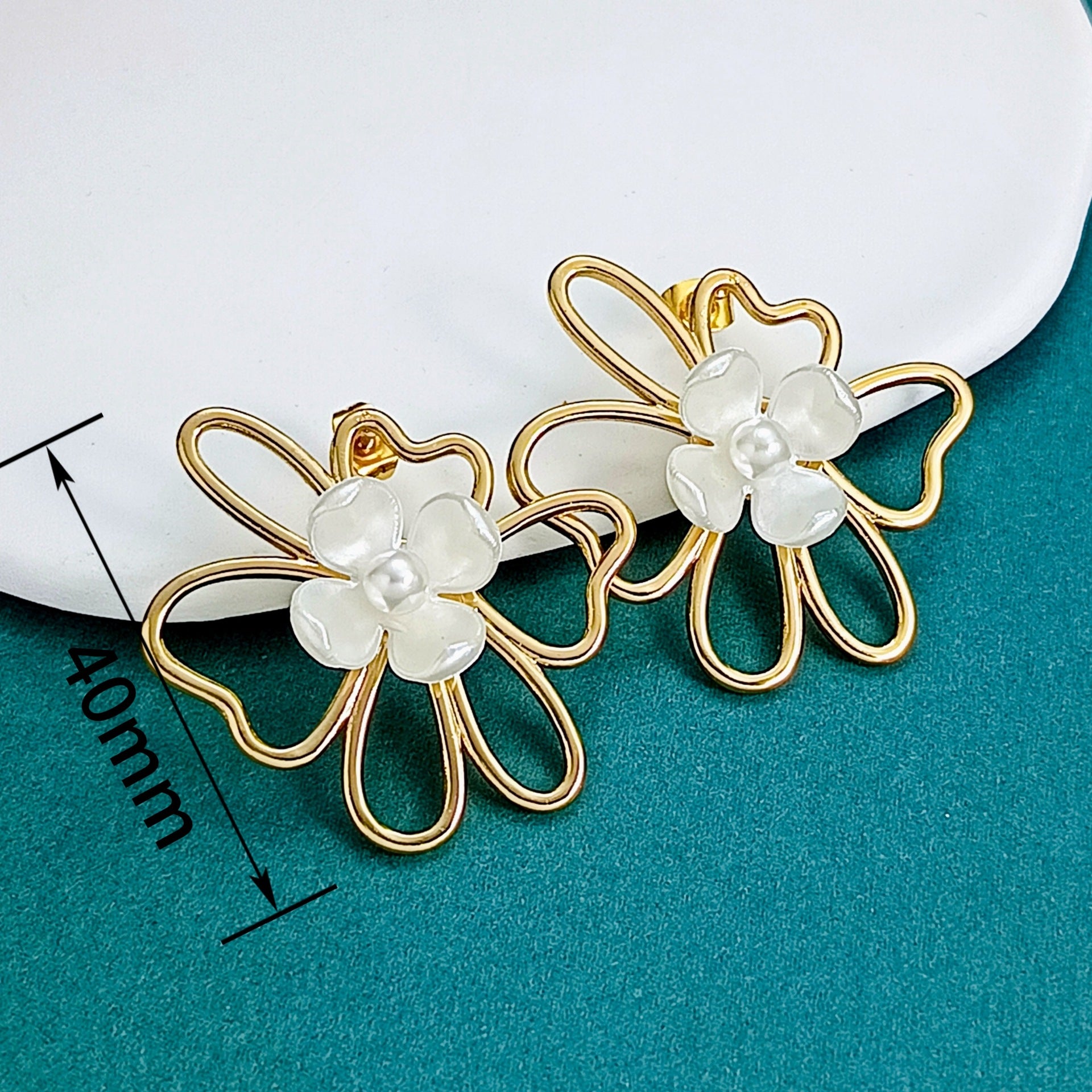 Boucles d'oreilles en acier inoxydable à double couche Léger Luxe avec une sensation Premium