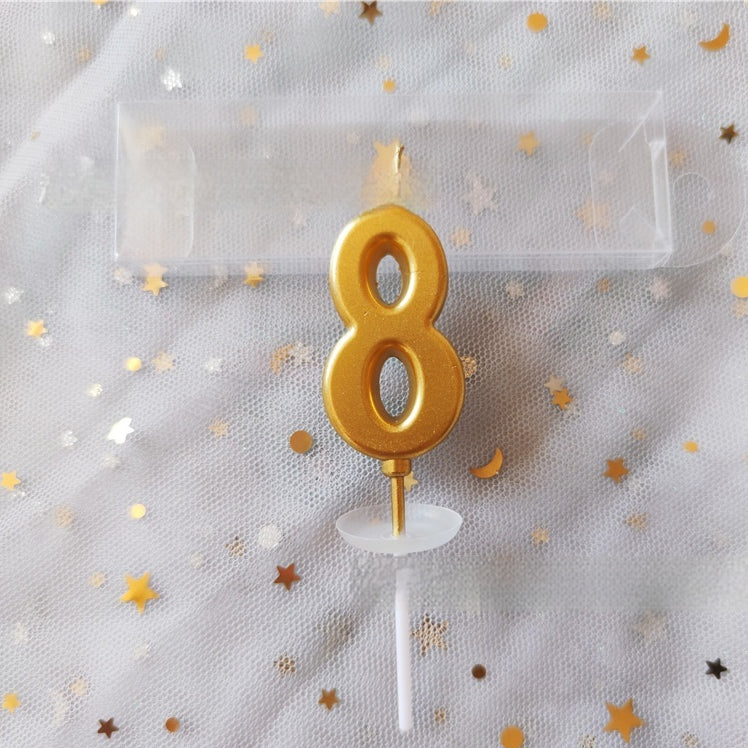 Décoration de gâteau d'anniversaire de bougie numérique