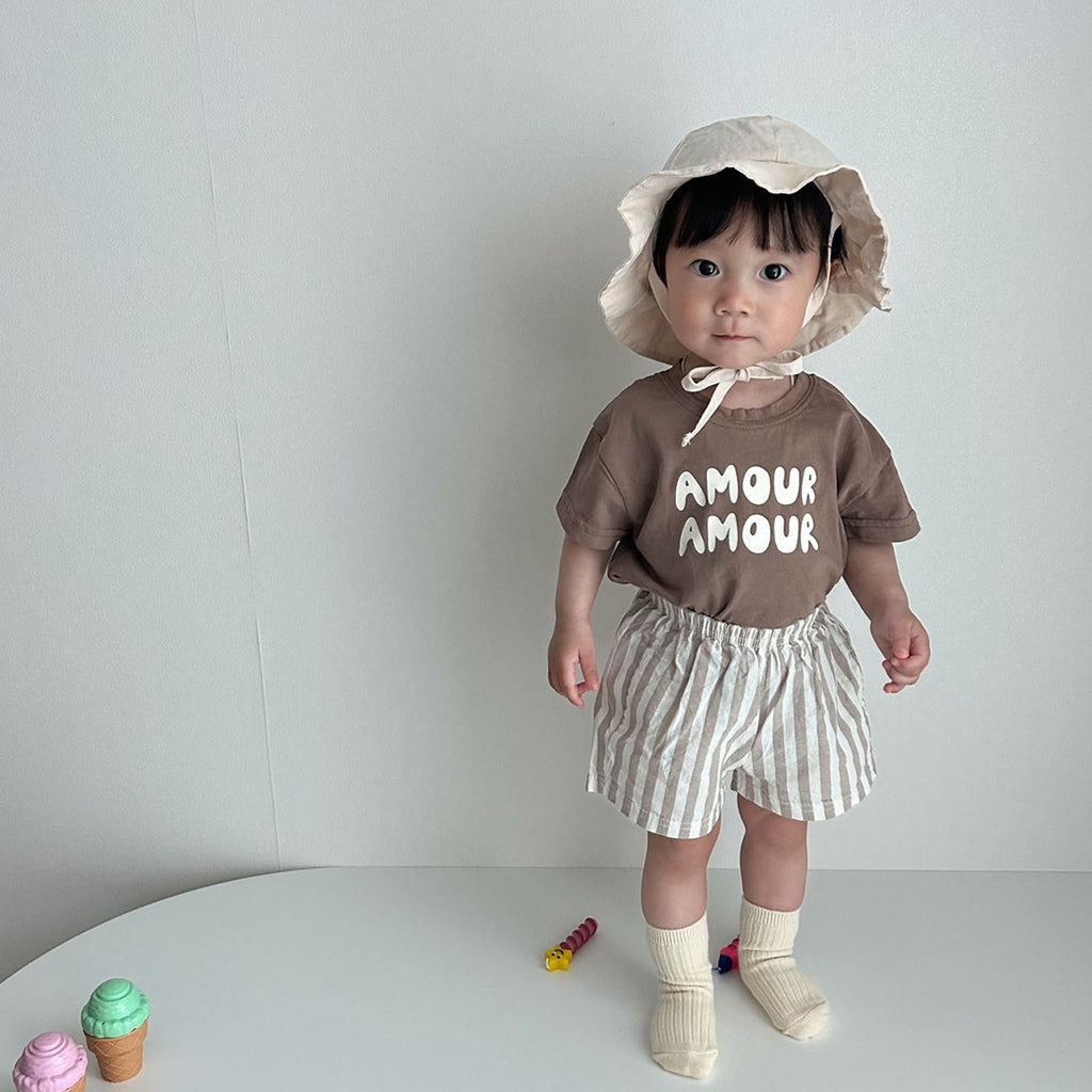T-shirts bébé manches courtes Vêtements d'été pour garçons et filles